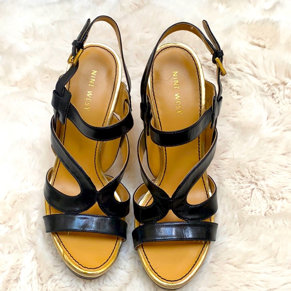 Black & Gold  high heels size 7m